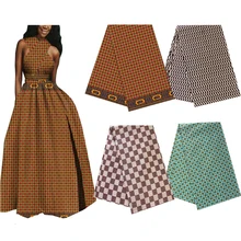 Хлопок батик Анкара африканские принты ткань настоящий голландский воск лучшее качество модный блок швейный материал для свадебного платья 6 ярдов лот