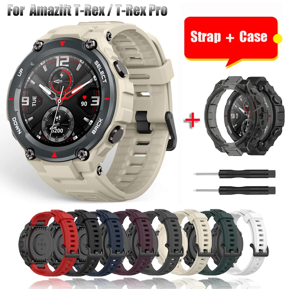 Cinturino In Silicone Di Ricambio Rosso Per Amazf T-Rex 2 Smartwatch Cinturino Per Orologio Sportivo Per Huawei T Rex 2/trex 2 Accessori Per Braccialetti - Foto 5