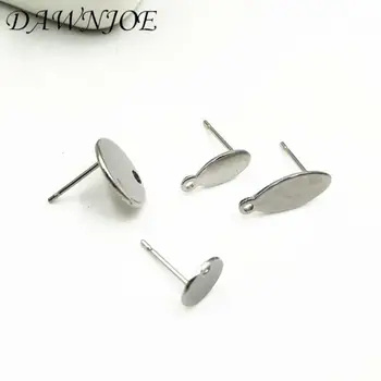 

DAWNJOE 30 pcs/lot Stainless Steel Polygonal Fashion Stud Earrings Base DIY Making Drop Ear Earrings Finding Jewelry Finding