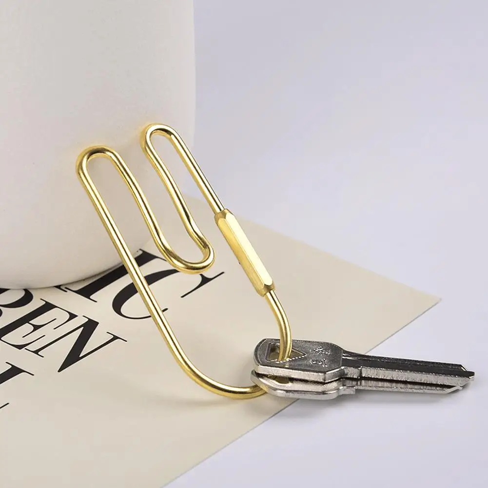 

2020 NEW Brass Retro Concave Keychain Men's Belt Key Ring Metal Car Key Chain Concave Pendant Household Key Hook Storage Tool