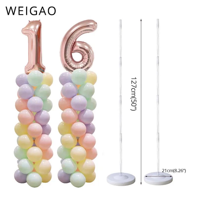 

WEIGAO Birthday Decoration Party Balloons Column Stand Kits Arch Wedding Decoration Balloon Stick 16th Birthday Party Supply