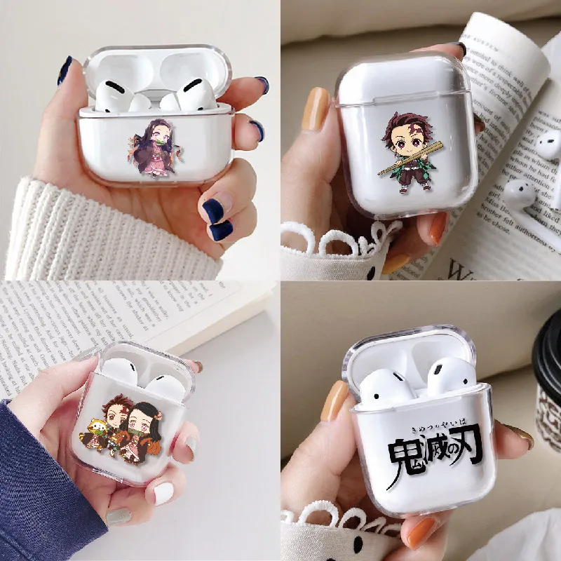 Чехол для наушников Kimetsu no Yaiba Demon Slayer Apple iPhone зарядный бокс AirPods Pro 3 жесткий