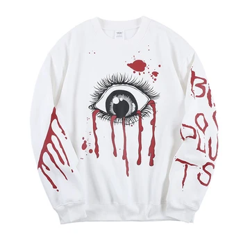 

Long Sleeve Women Tshirt Punk Goth Cloths Eye Printed Graphic Tee Tops Streetwear 2020 Spring Fashion Gothic Clothing For Ladies