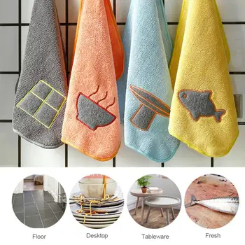 

Cleaning Cloths Scouring Pad Cleaning Hand Wash Towels Rags Kitchen Pad Small Cloth 2019 New Microfiber Cleaning Cloths