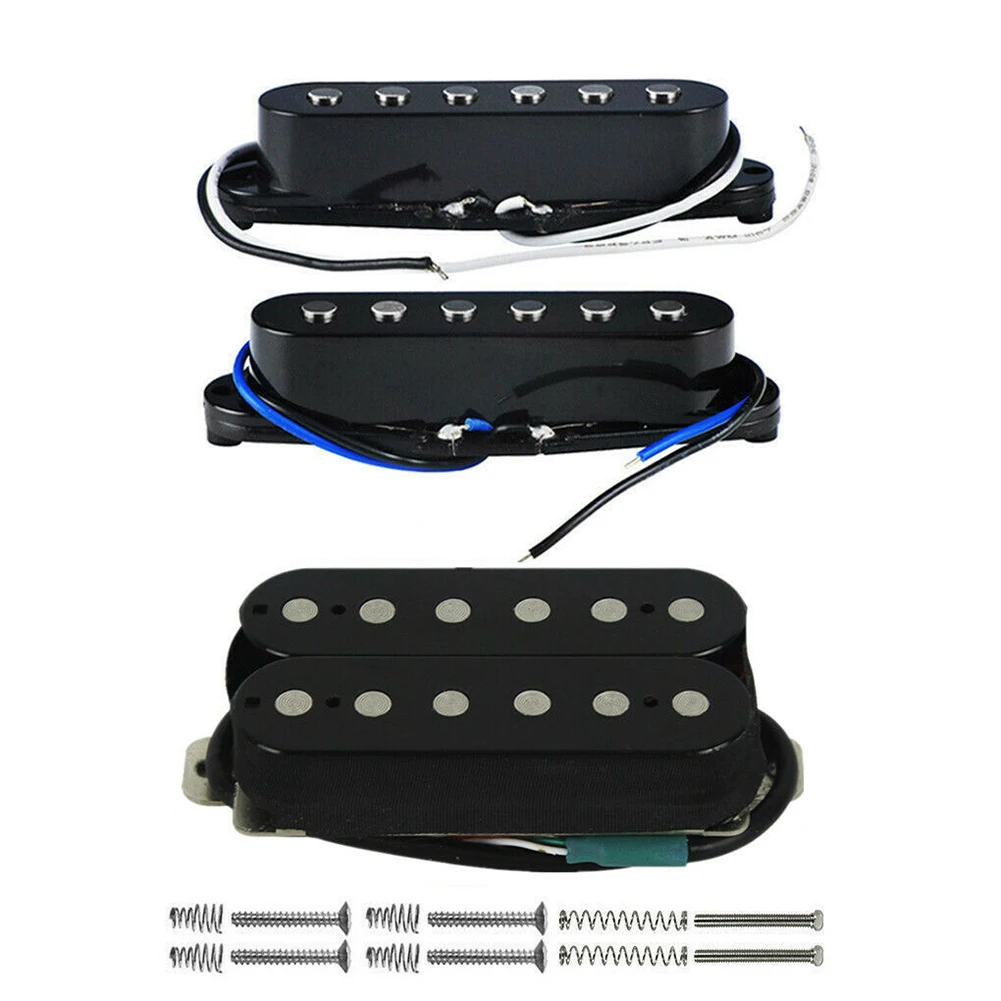 3 шт./компл. Черный Alnico 5 электрогитара Strat пикапы HSS одновитковая катушка и хамбакеров для FD старта Стиль Запчасти для гитары