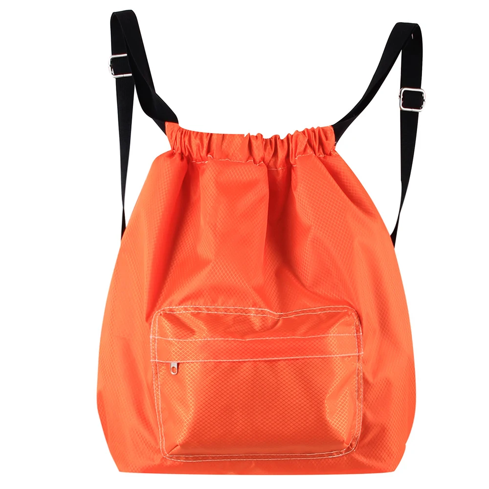 Рюкзак на шнурке, водонепроницаемый, унисекс, спортивная сумка для хранения с сухим мокром разделенным отделением для улицы, пляжа, плавания, кемпинга - Цвет: Orange