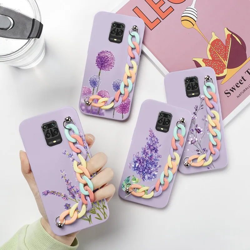 Funda para Xiaomi Redmi Note 9 Pro, Redmi Note 9s para mujer, con  purpurina, suave, elegante, transparente, TPU, funda protectora de lujo con  correa