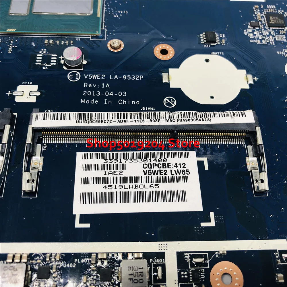 Для acer E1-572G E1-572 E1-532 E1-532G материнская плата V5WE2 LA-9532P Материнская плата ноутбука SR170 I5-4200U