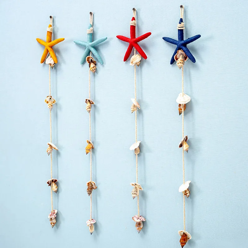 

1pcs Driftwood seahorse starfish pendant home hanging Mediterranean style Decoration pendant for DIY display wall Decor