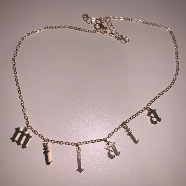 Gothic Choker Necklace Old English 