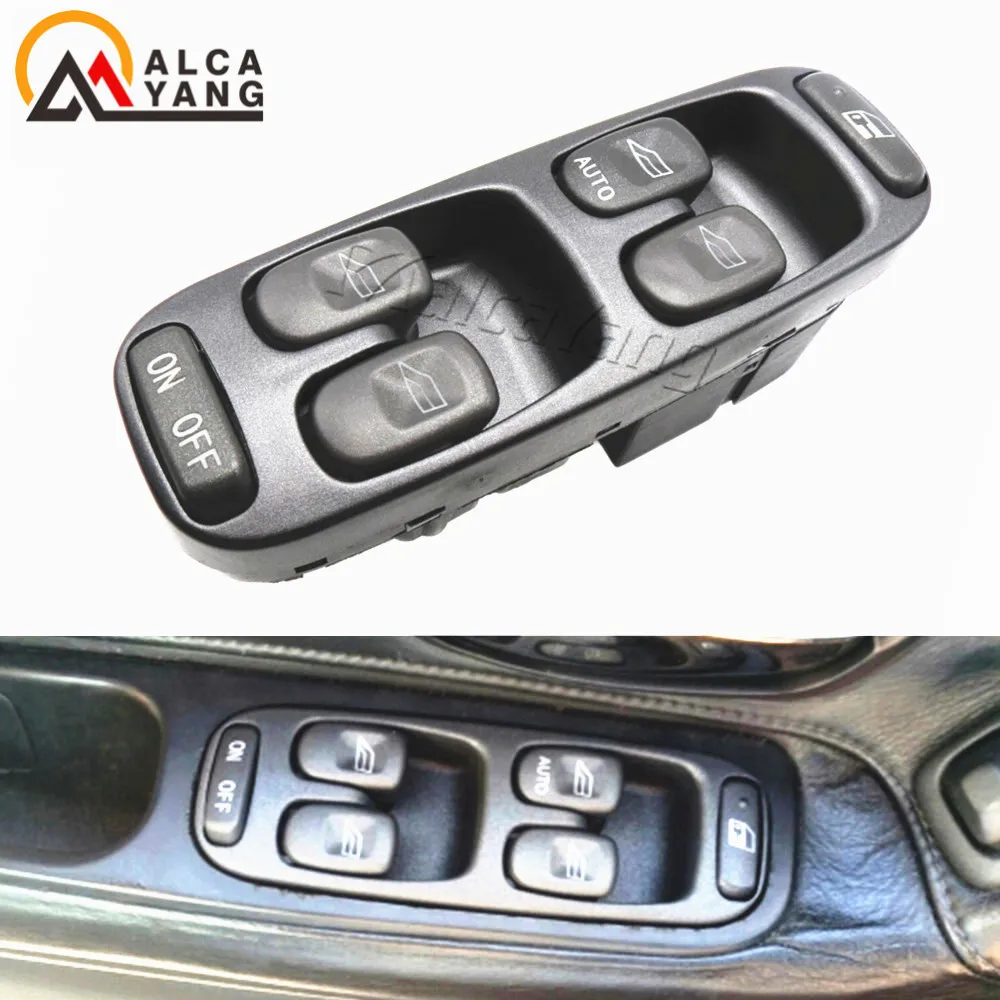 

8638452 Power Window Switch Electric Control Master Switches LHD Left-hand Driver Front Fit 1998-2000 VOLVO S70 V70 XC70