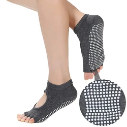 2021 Hot-selling Digging and Dispensing Yoga Socks Ladies Non-slip Open Toe Backless Five-finger Socks Sports Socks