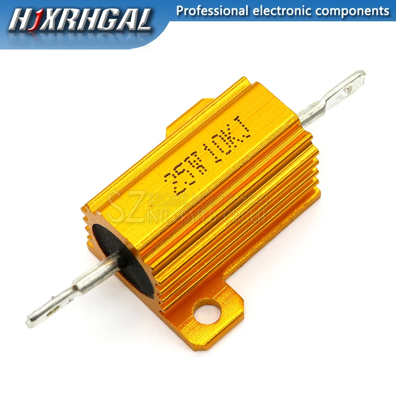 25W 50W 100W Aluminum Power Metal Shell Case Wirewound Resistor 0.01-100K 0.05 0.1 0.5 1 2 6 8 10 20 200 500 1K 10K ohm wirewound resistor