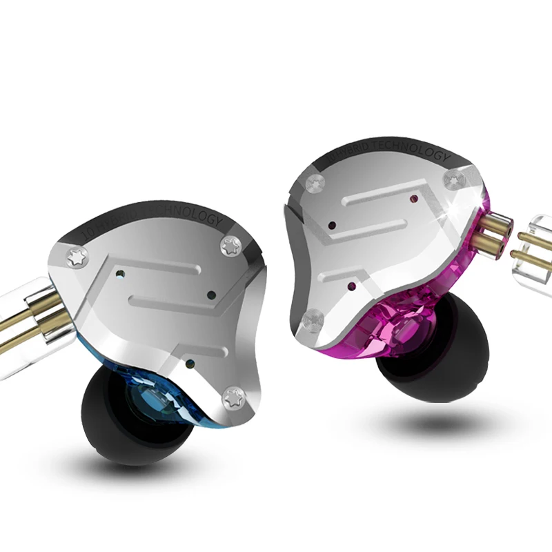 

KZ ZS10 PRO 4BA+1DD KZ Hybrid Earphone Headset HIFI Earbuds In Ear Monitor Earbuds for Gaming Headset