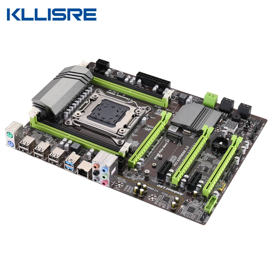 Комплект материнской платы Kllisre X79 с Xeon E5 2690 C2 4x8 ГБ = 32 Гб 1600 МГц DDR3 память ECC REG ATX USB3.0