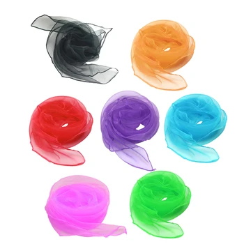 

50s Retro Neck Scarf Square Organza Chiffon Scarf Fancy Wrap Hair Tie Shawl