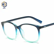 Модные простые круглые оптические очки, оправа для мужчин и женщин, Ретро стиль, поликарбонатные оправы для очков, унисекс, градиентные плоские зеркальные