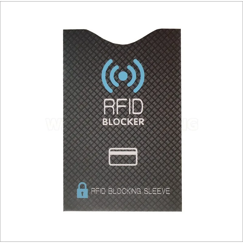 Анти-сканирование Кредитная банковская карта RFID рукав протектор алюминиевая фольга черный Противоугонный водонепроницаемый слезостойкий NFC держатель для ID карты