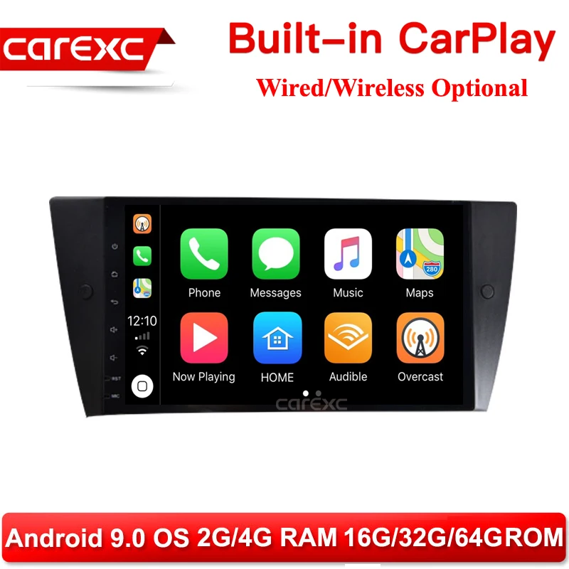 CarExc 9 'ɺndroid 0 gps навигация Поддержка беспроводной CarPlay радио для BMW 3 серии E90 E91