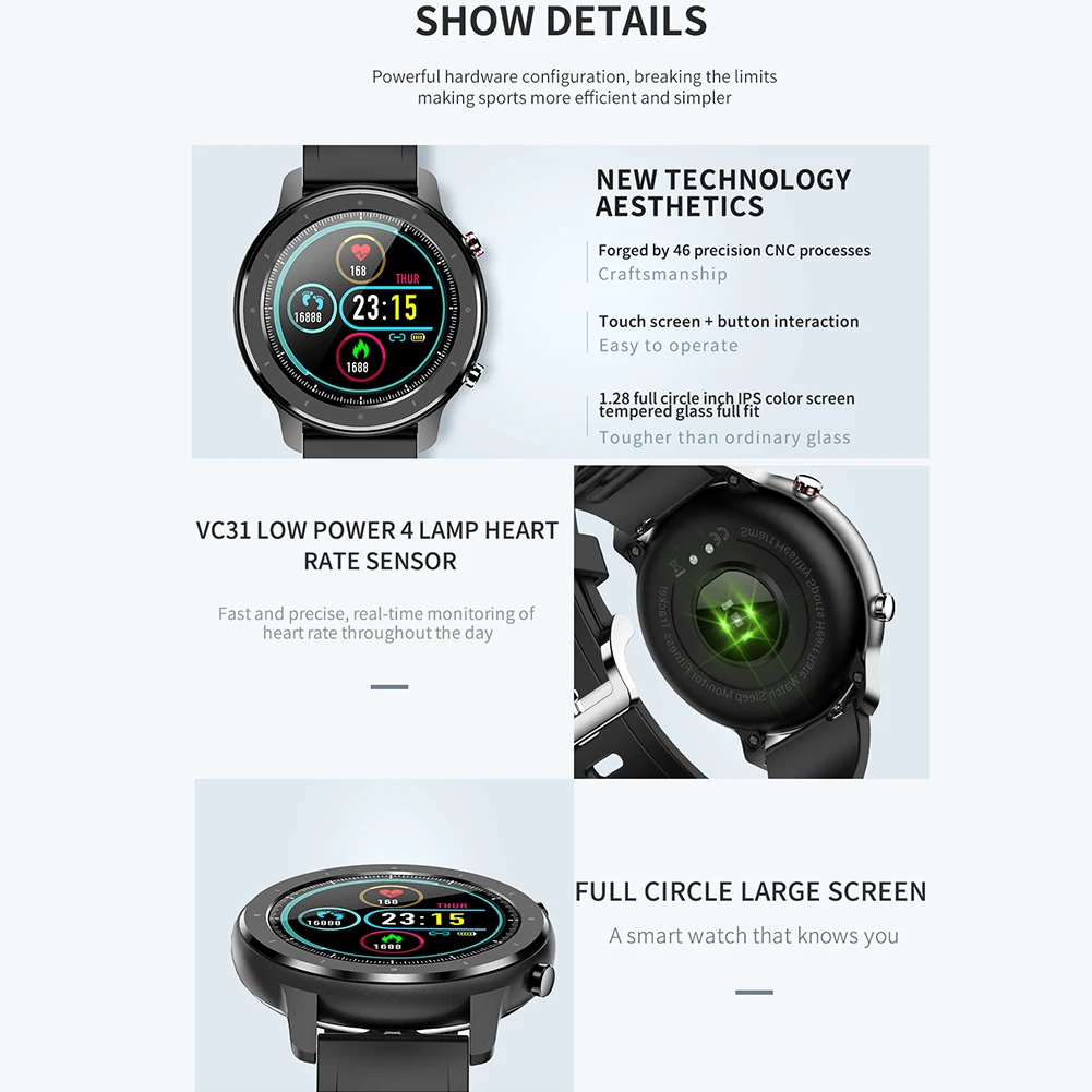 F12 браслет Будильник Bluetooth фитнес-трекер перезаряжаемый монитор сердечного ритма спортивные Смарт-часы телефонный звонок Круглый циферблат