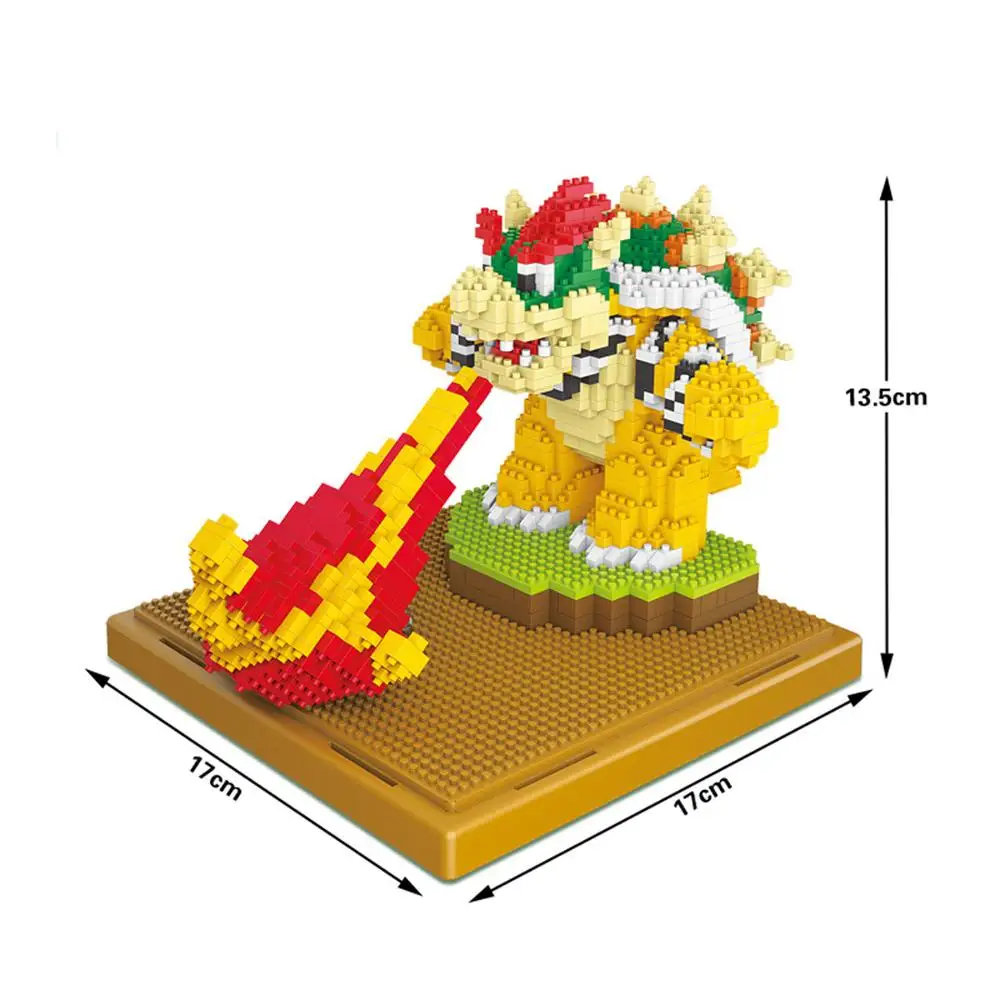 

hot LegoINGlys creators Classic cartoon game Super Mario nano micro diamond building block boss image model bricks toys for gift