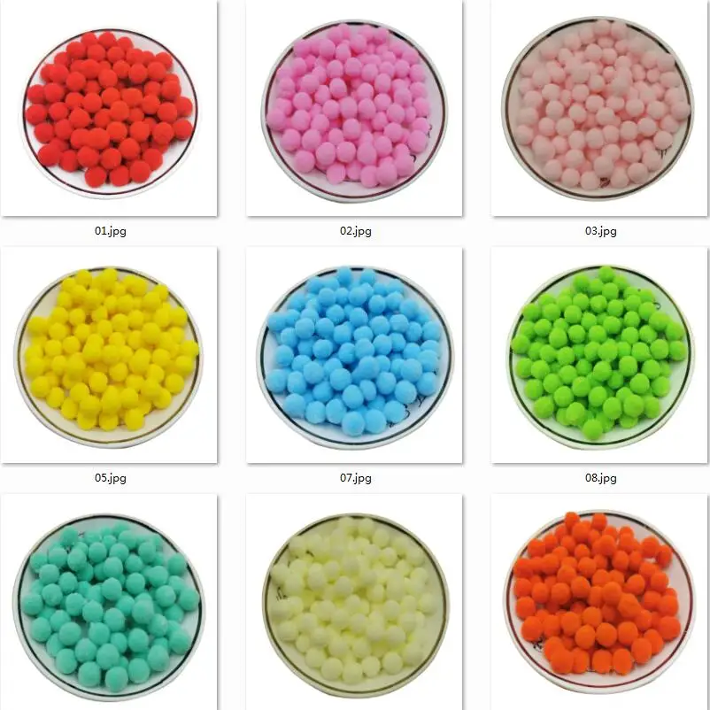 400pcs 8mm Mini Pompom Soft Multicolor Pom Poms Fluffy Plush Ball Children DIY Toys Christmas Decoration Sewing Craft Accssory craft supplies pom poms craft supplies fluffy ball accessories
