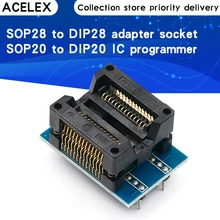 SOP28 à DIP28 adaptateur prise large 300mil IC SOIC28 à DIP28 SOP16 à DIP16 SOP20 à DIP20 IC programmeur adaptateur de prise