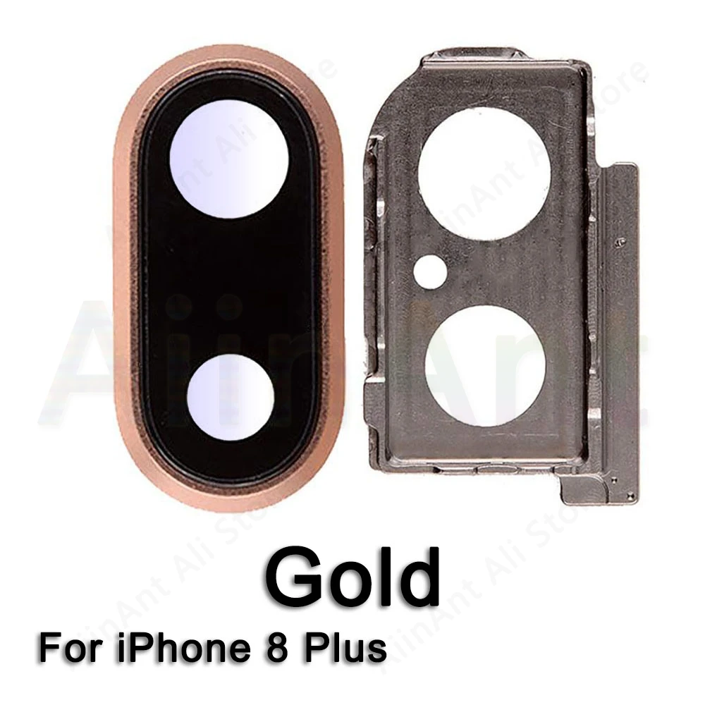 Сапфировый Кристалл задняя камера Стекло кольцо для iPhone 7 8 Plus объектив камеры кольцо Запасные насадки для ремонта - Цвет: i8 Plus Gold