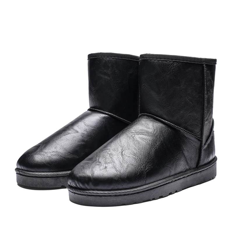 2024 Fashion Men Snow BootsAnti-Slip Boots   Waterproof Shoes Male Outdoor Ankle Warm Fur Winter Boots Men Soft Big Size