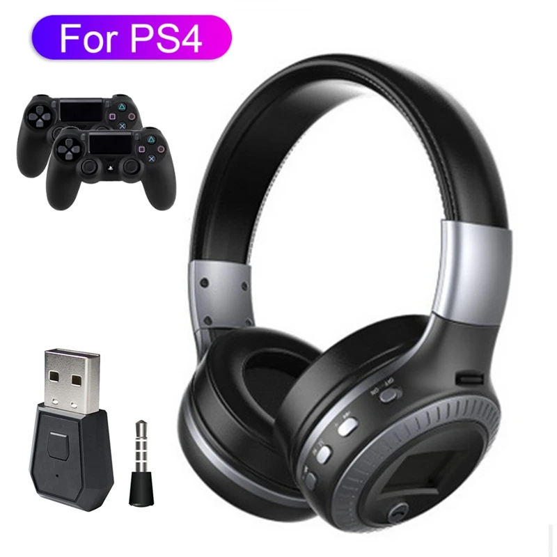 Dla PS4 PS5 Bluetooth 5.0 słuchawki z mikrofonem, bas radiowy 3D muzyka ...