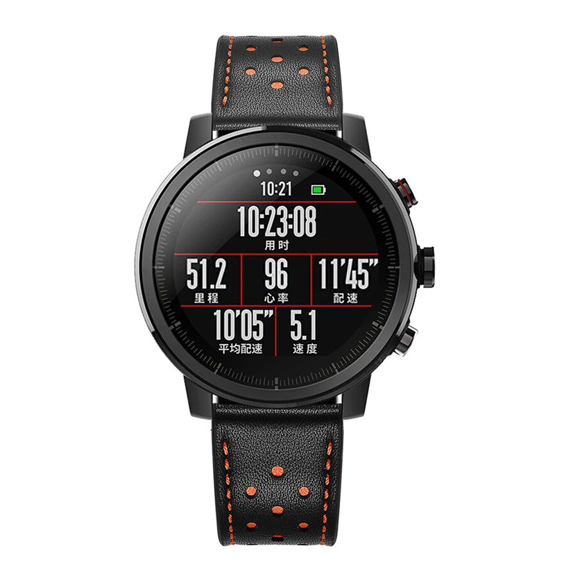 Для Xiaomi HUAMI Amazfit Stratos умные часы 2/2S спортивные умные часы из натуральной кожи ремешок на запястье ремешки Браслет Высокое качество#4