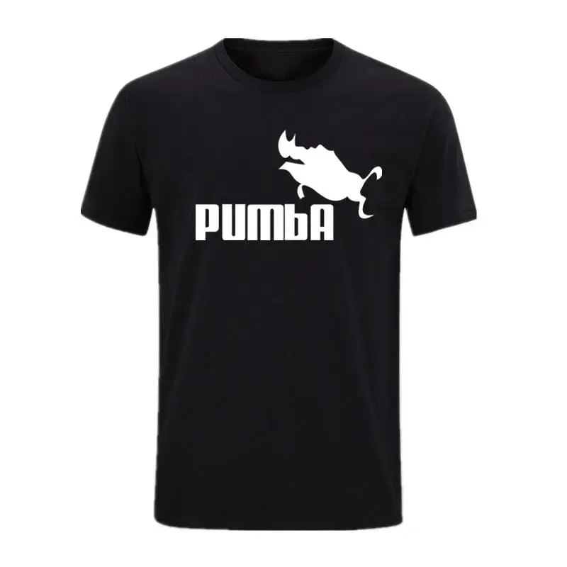Забавные милые футболки с принтом Homme Pumba, мужские повседневные хлопковые топы с короткими рукавами, крутая футболка, летний Трикотажный костюм, футболка