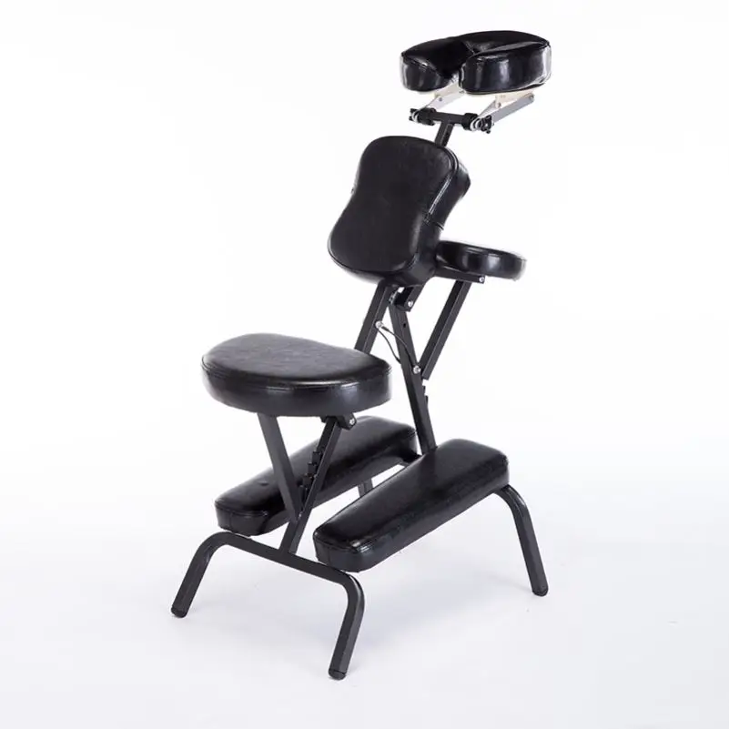 US $112.96 Portable Leather Pad Massage Chair Folding Adjustable Tattoo Scraping Chair With Armrest High Quality Beauty Bed