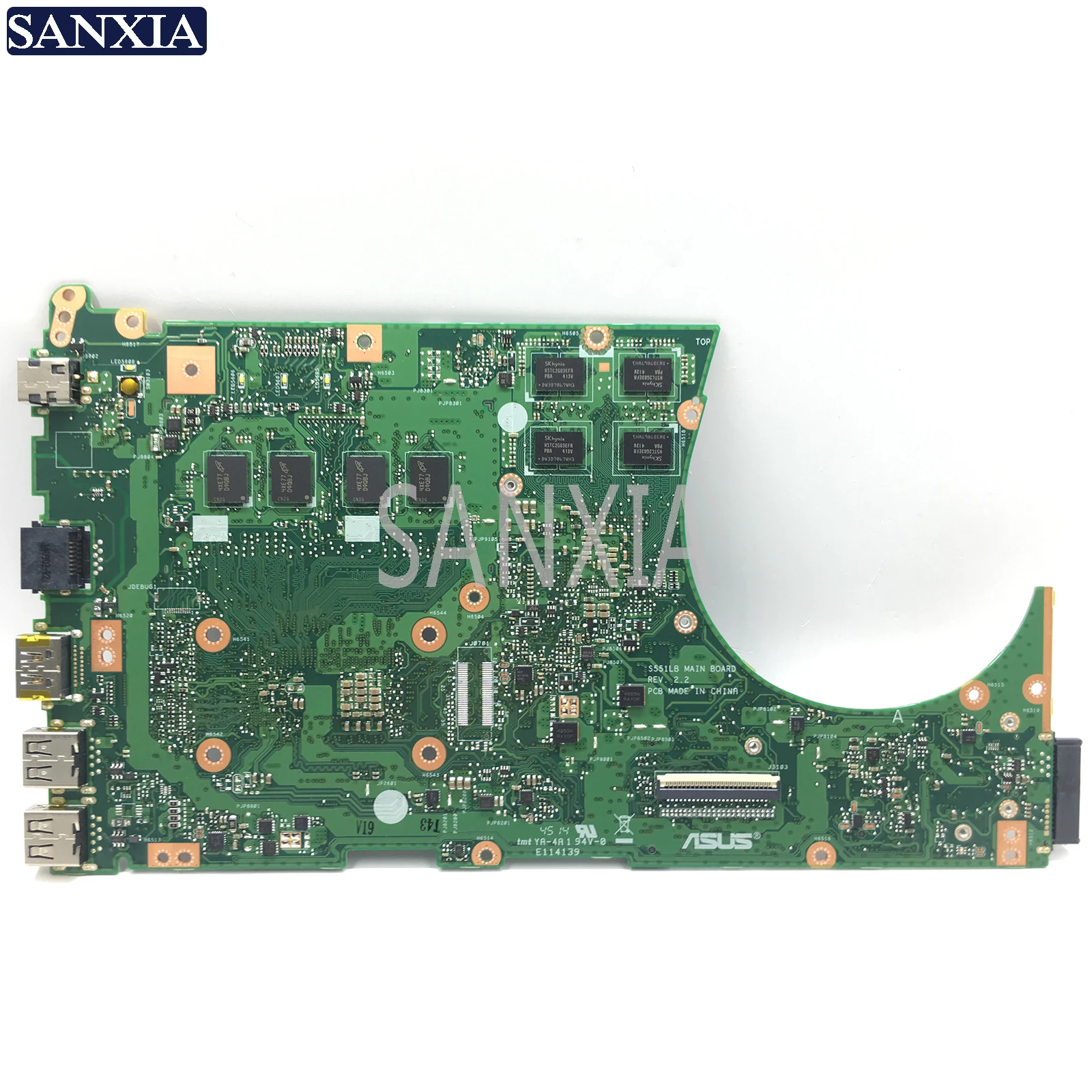 KEFU S551LB Laptop motherboard for ASUS S551LB S551LN original mainboard 4GB-RAM I5-4200U GT740M-2GB