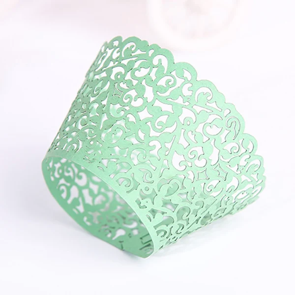 

50 Pcs Cupcake Wrappers Cake Paper Cups Vine Lace Hollow Liner Baking Cup Muffin Case Trays MU8669
