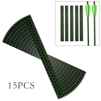 

15PC Archery Arrow Wraps Heat Shrinkable Sticker Arrow Shaft DIY Decoration Tool For Aluminum / Carbon Arrows