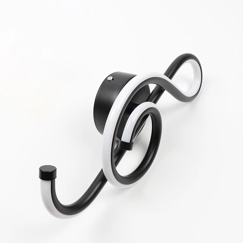 RGB Decoration Wall Lamp Bedroom Beside Wall Light Music Clef Shape Night Light Home Indoor Living Room Decoration AC90-260V