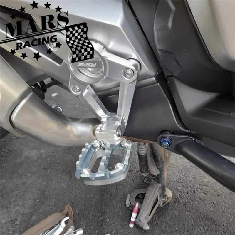 For HONDA XADV X-adv 750 XADV750 2018 2019 2020 Motorcycle Aluminum Alloy Rear Pedal Foot Stand Folding Footrests Passenger Foot
