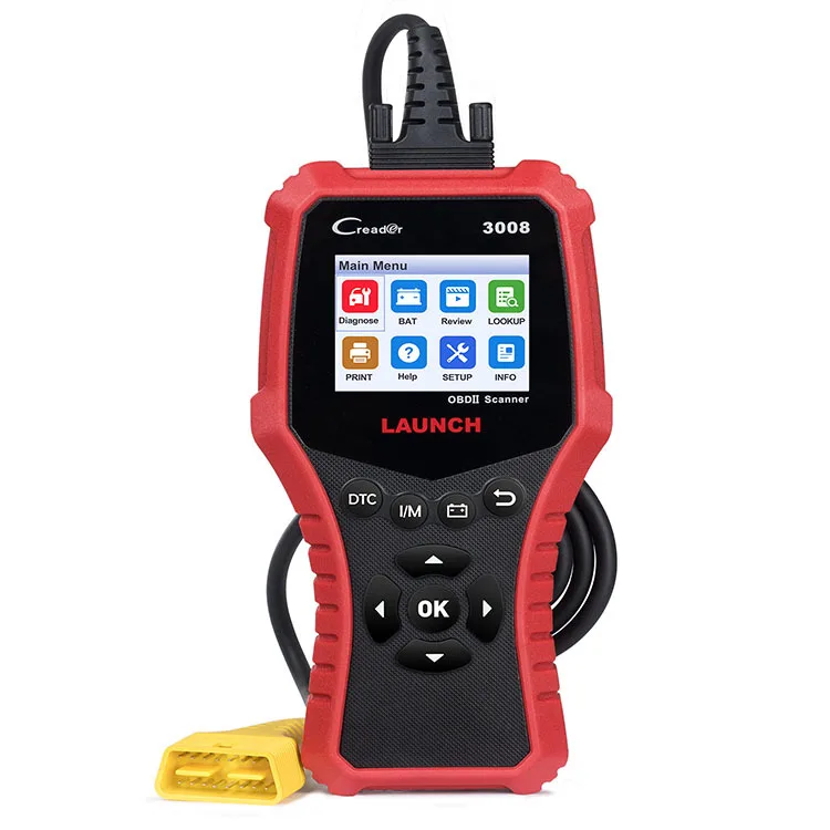 CR3008 LAUNCH X431OBD2 считыватель кодов CR3008 полный Obd2 режим сканер печать диагностический отчет проверка двигателя прямые данные бесплатное обновление PK KW850 - Цвет: CR3008