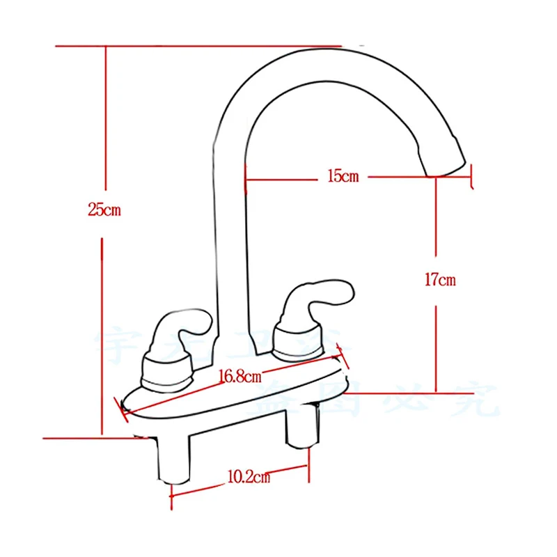 

Tools Faucet Parts Dual Handle Hole Bathroom Wash Lavatory Hot Cold Plumbing Home Chrome Accessories