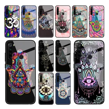 

Hamsa Hand Of Fatima Art Case for Xiaomi Redmi K30 5G K20 8A Note 8T 8 7 6 Mi 10 Pro CC9 A3 Tempered Glass Shell Phone Coque