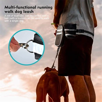 

Reflective Pet Dog Leash Adjustable Retractable Hands Free Dog Lead Rope With Waist Belt Jogging Elastic Pet Training Leashes