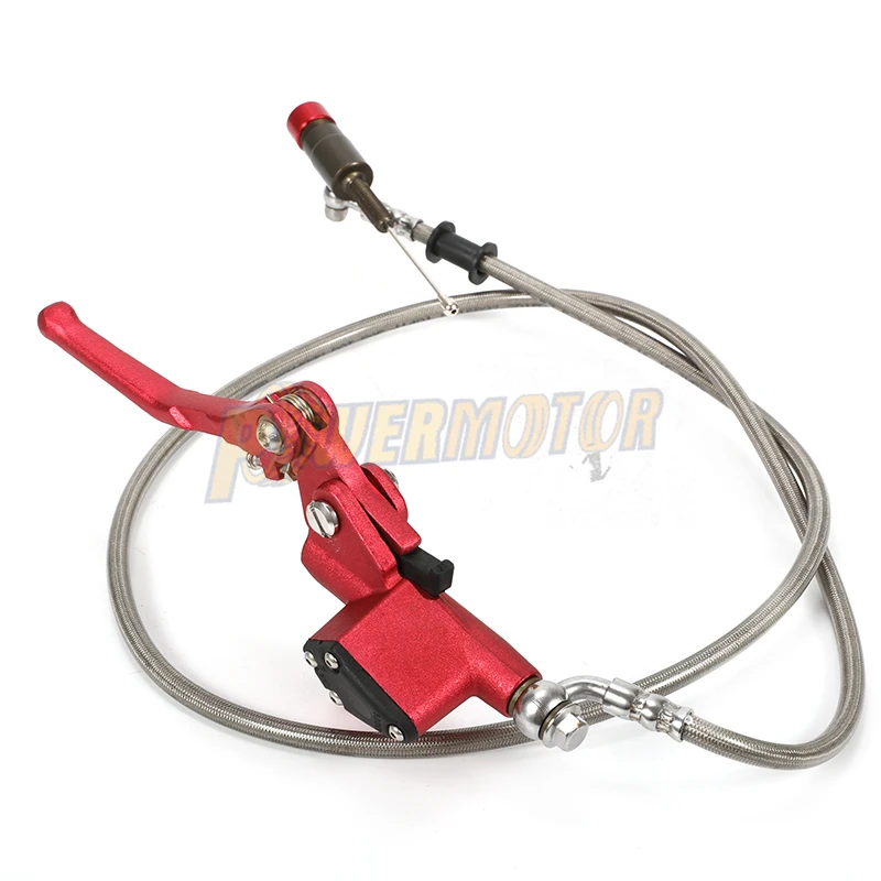 Motorcycle Aluminium Hydraulic Clutch 900mm 1200mm Silver Lever Master Cylinder For 125-250cc Vertical Engine Dirt Bike Motocros