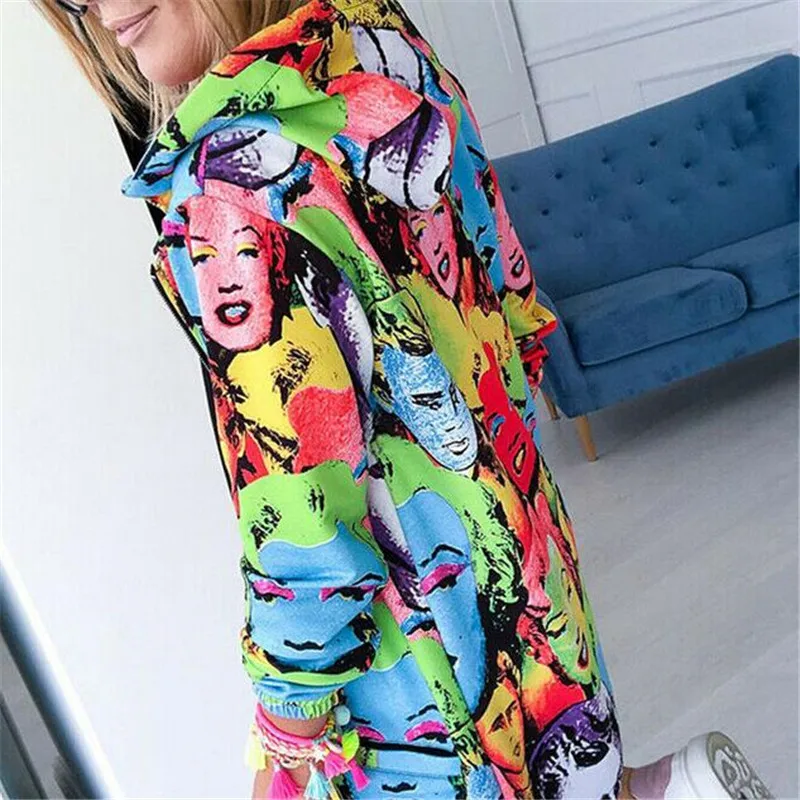 FREE SHIPPING Full Print Vintage Outwear Overcoat JKP4381