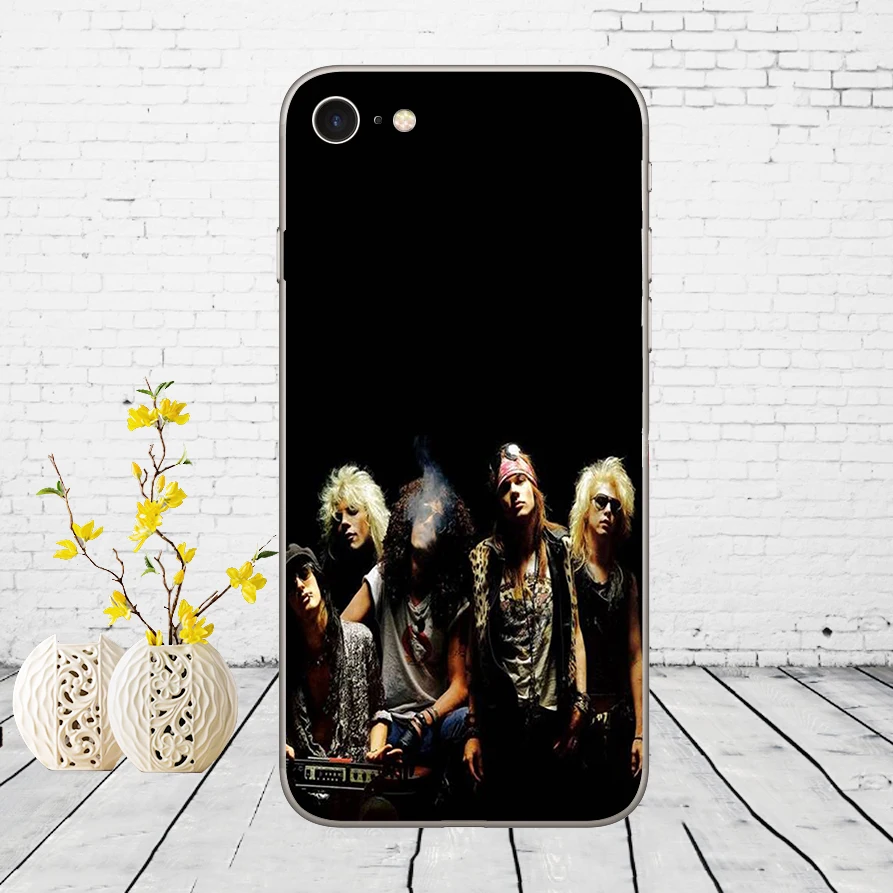35DD guns n roses Мягкий силиконовый чехол для iPhone 5 5S SE 6 6s 8 plus 7 7 Plus X XS SR MAX чехол