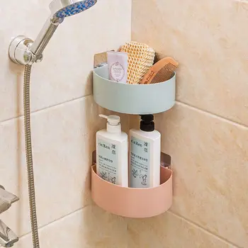 

Bathroom Kitchen Hole Punched Multi-functional Triangular Storage Shelf Storage Rack Bathroom Health Storage Shelf Storage Rack