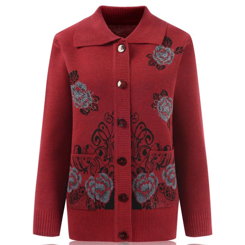 women's plus size red cardigan sweater