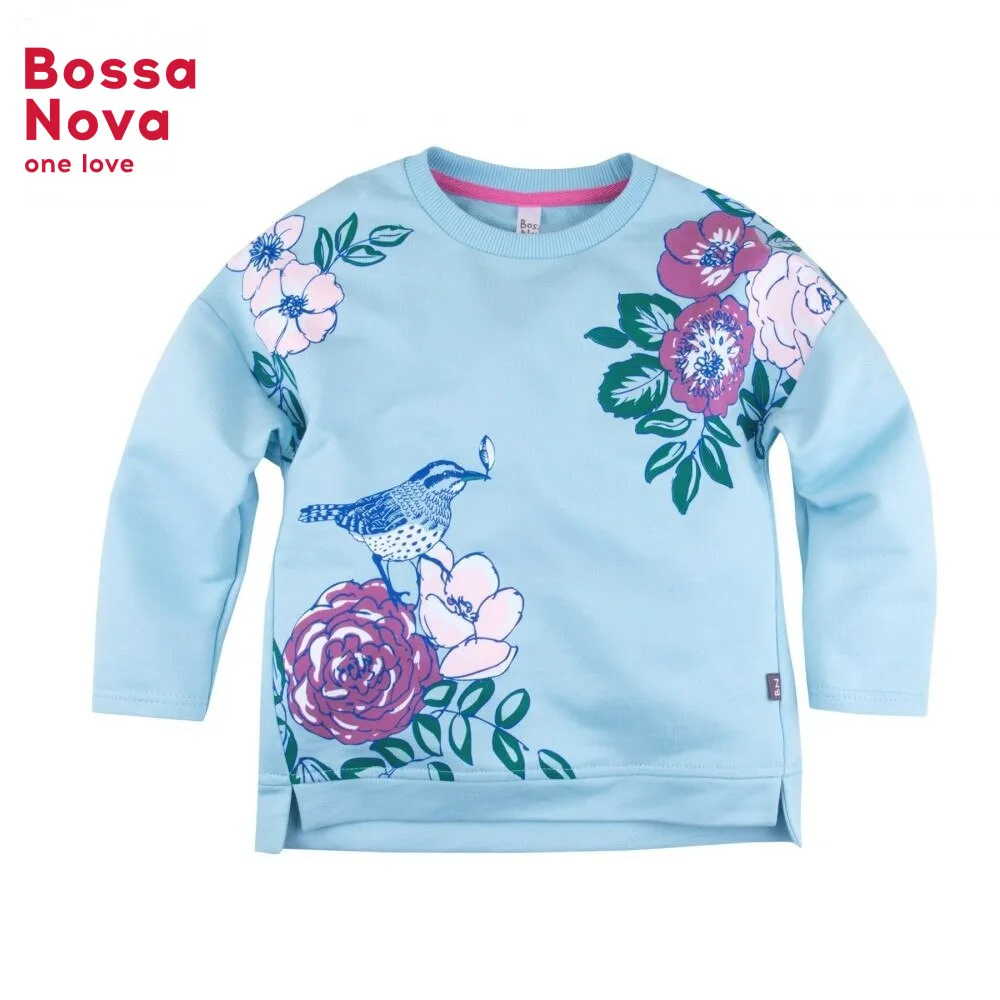 Свитшот для девочек 'Синяя птица' BOSSA NOVA 206Б-461г | Мать и ребенок