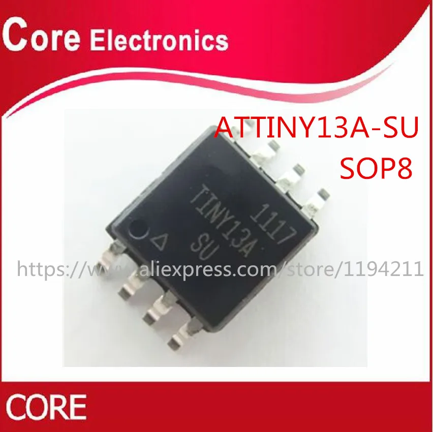 100 шт. TINY13A SU ATTINY13A ATTINY13 SOP8 новый и оригинальный IC|Интегральные схемы| |