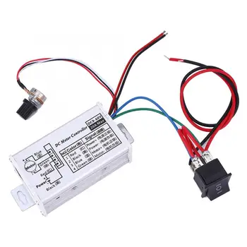 

DC 9-60V 20A Motor Speed Controller PWM Current Adjustable Speed Regulator with Forward/Reverse CW/CCW Rotation Switch